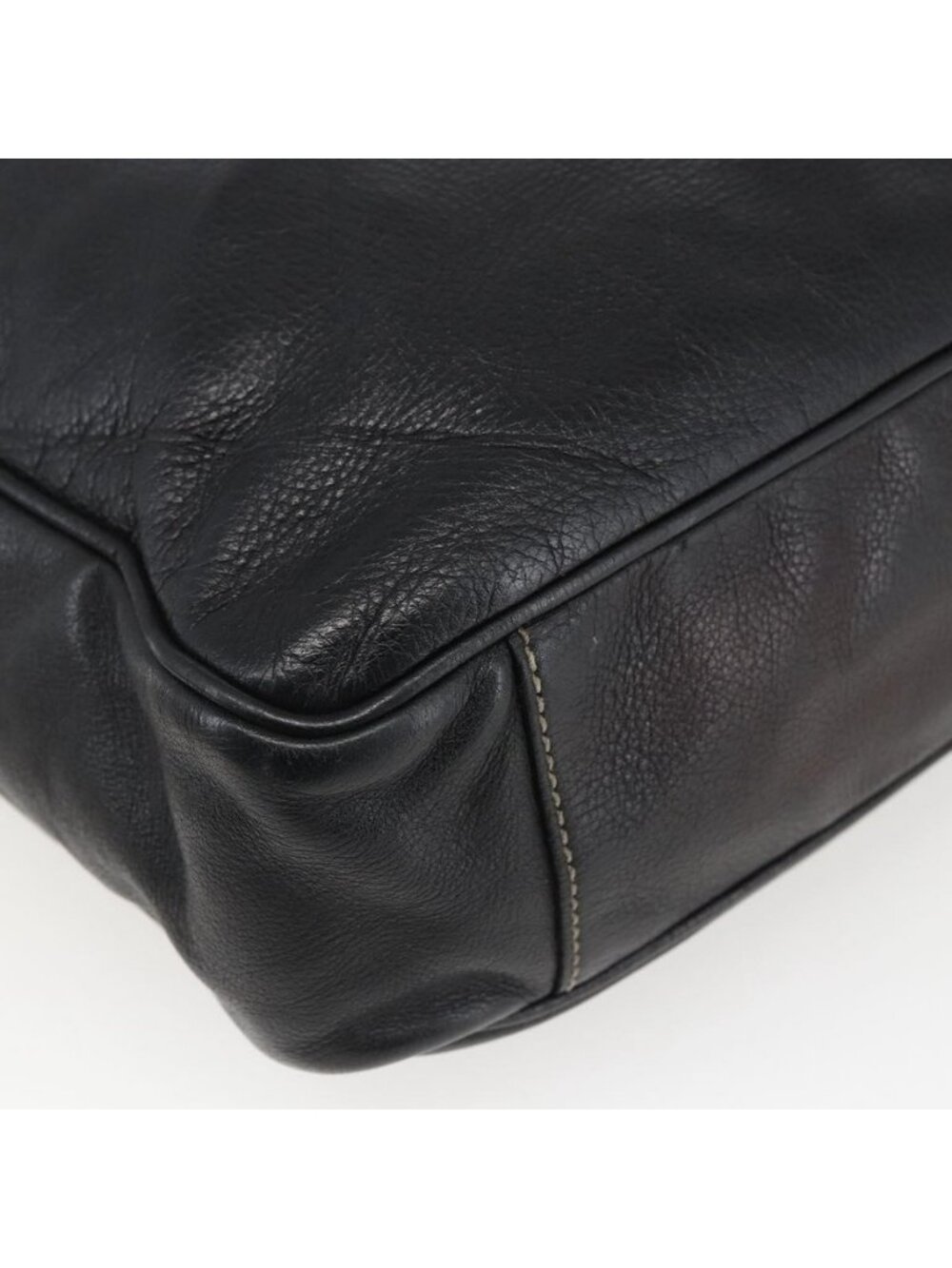 Authentic GUCCI Shoulder Bag Leather Black Silver 201451 - Picture 5 of 16